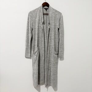Banana Republic‎ Factory Womens Duster Cardigan Open Front Heathered Gray Sz XS